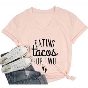 Maternity Tee, Maternity Top, Maternity Eating Tacos For Two, Baby Mama